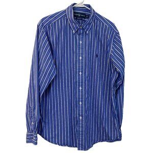 Ralph Lauren Shirt Mens Sz L Blue Oxford Button Up Preppy OfficeCore Polished